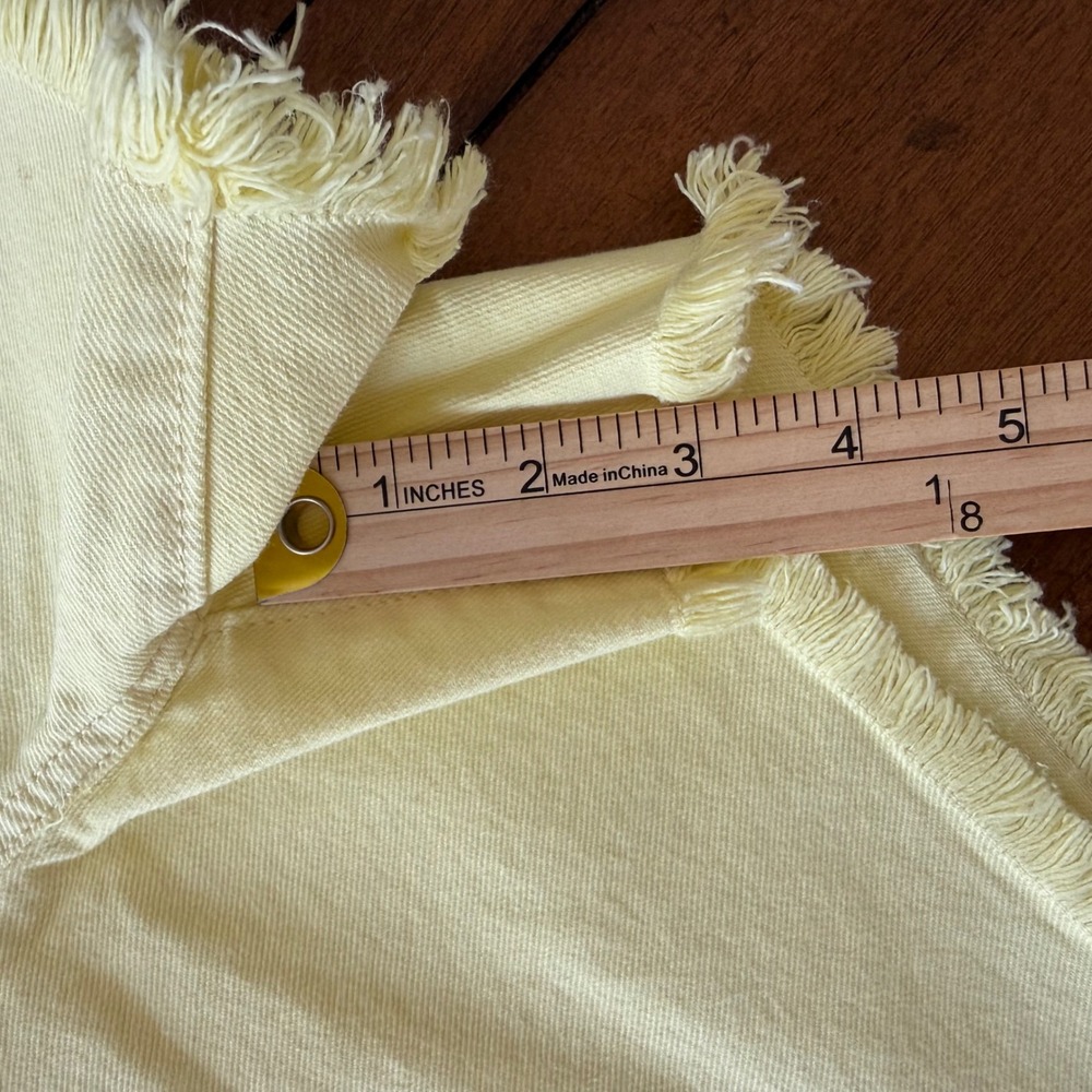 NWT LOFT The Cut Off Short High Rise Yellow Frayed Hem Denim Shorts Womens‎ 27/4 - Picture 7 of 7